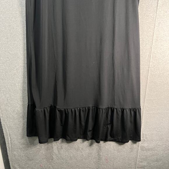 Breezies Lounge Blissful Breeze Ruffle Hem Dress Black Size Large - Picture 4 of 10